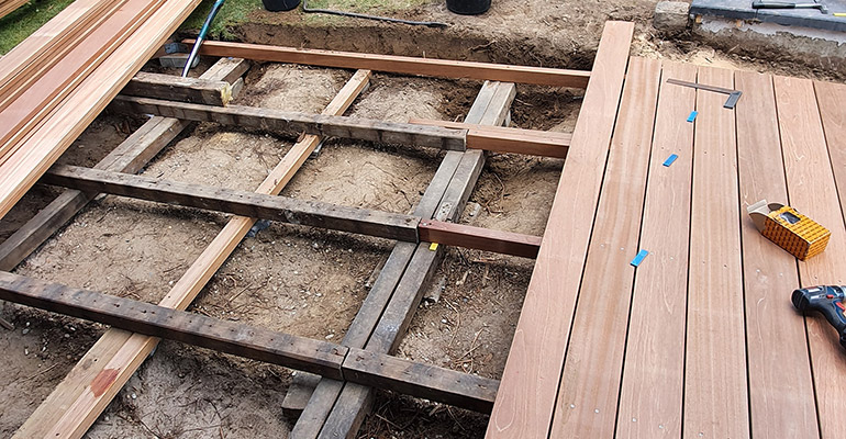 Professional timber decking installation