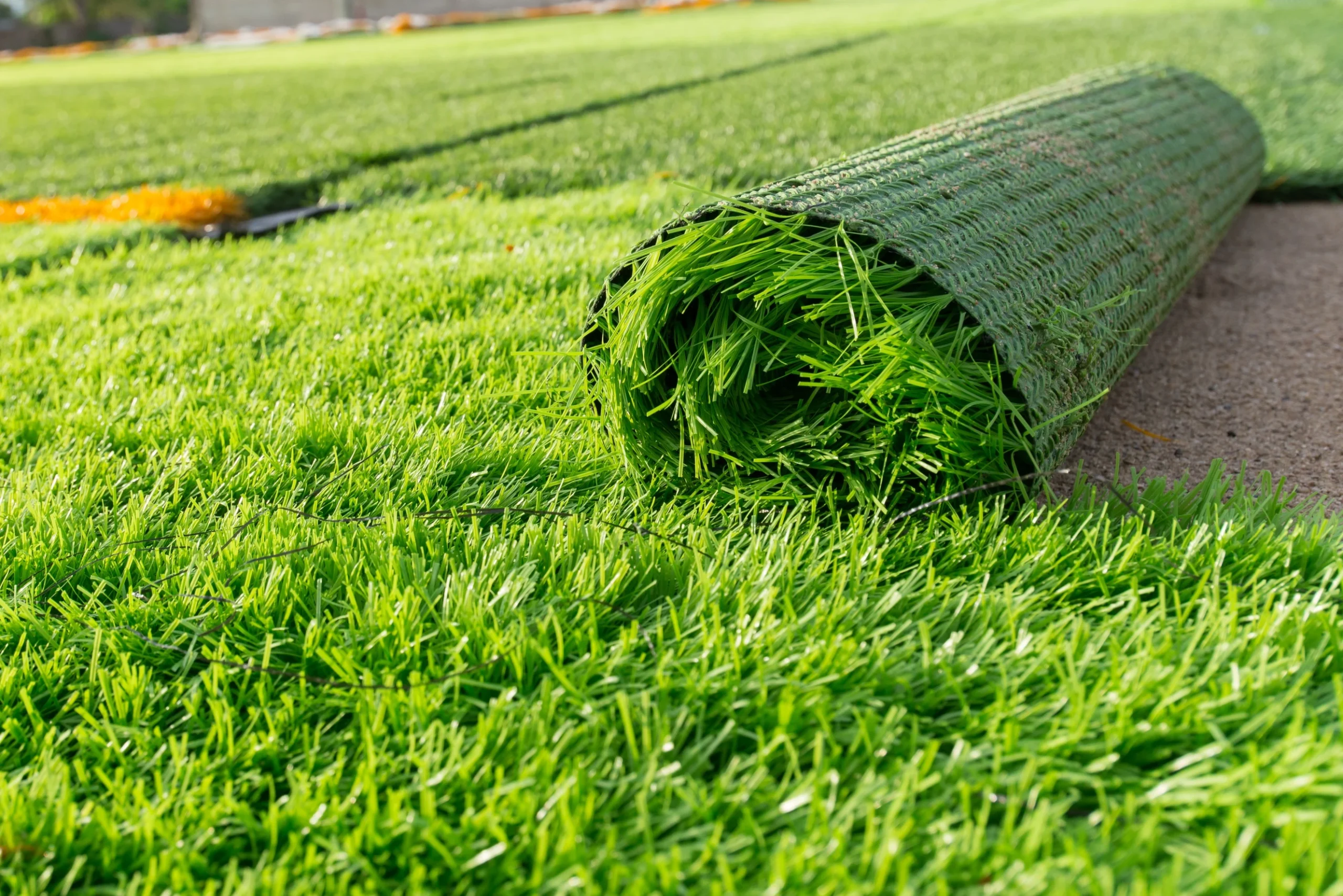 Professional turf installation