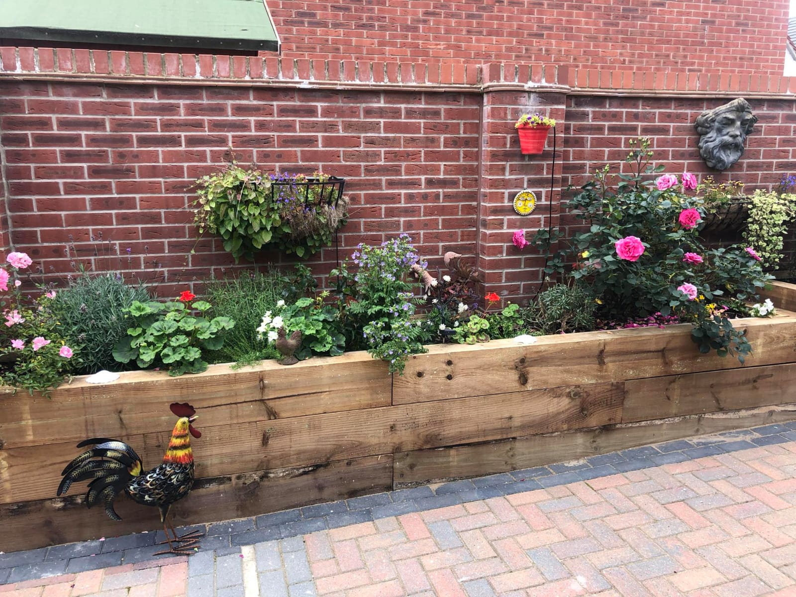 Modern garden landscaping with clean lines