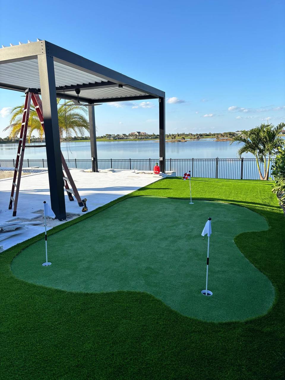 Commercial property with artificial turf showcasing financial benefits